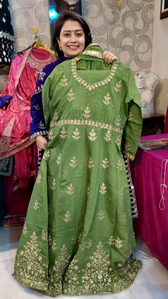 Mehndi Special Green Color Anarkali Suit for Women Indian Traditional  Outfits Designer Wedding Dress Partywear Fancy Anarkali Suit, Dresses - Etsy