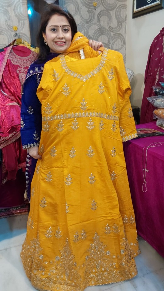 anarkali-handwork-yellow