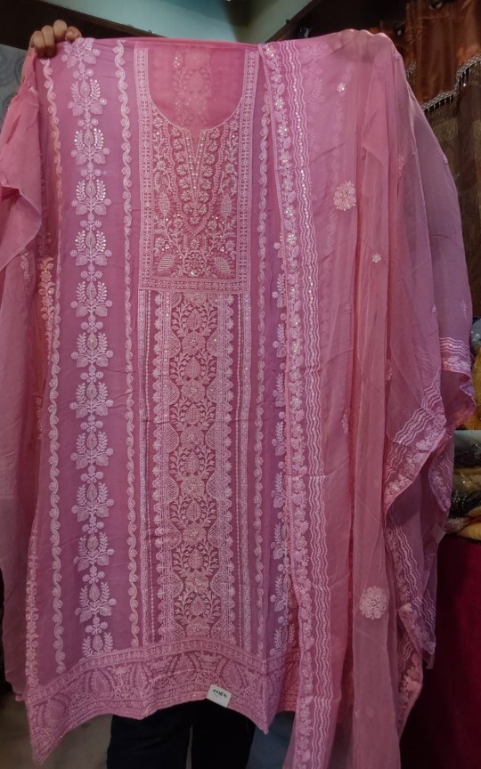 lakhnawi-georgette-pink